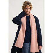 Pink recycled cashmere rib knit scarf